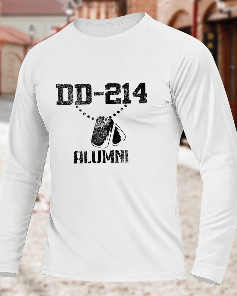 Men's DD214 Letter Necklace Printed Casual Top