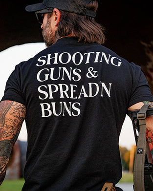 Men's Shooting Guns & Spread'n Buns T-Shirt