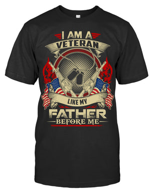 Men's I am a veteran like my father before me T-Shirt
