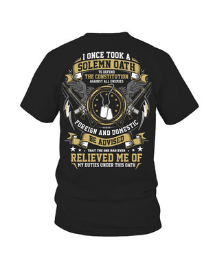 Men's I once took a solemn oath T-shirt