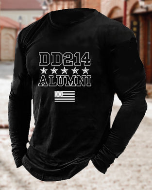 Men's DD214 Letter Printed Casual Top