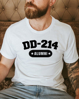 Men's DD 214 Print Round Neck Short Sleeve T-shirt