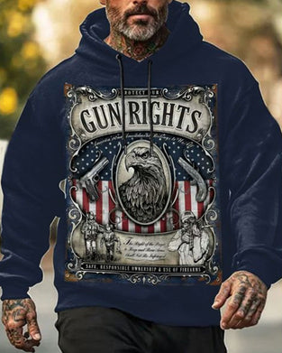 Men's Gun Rights Casual Print Hoodies