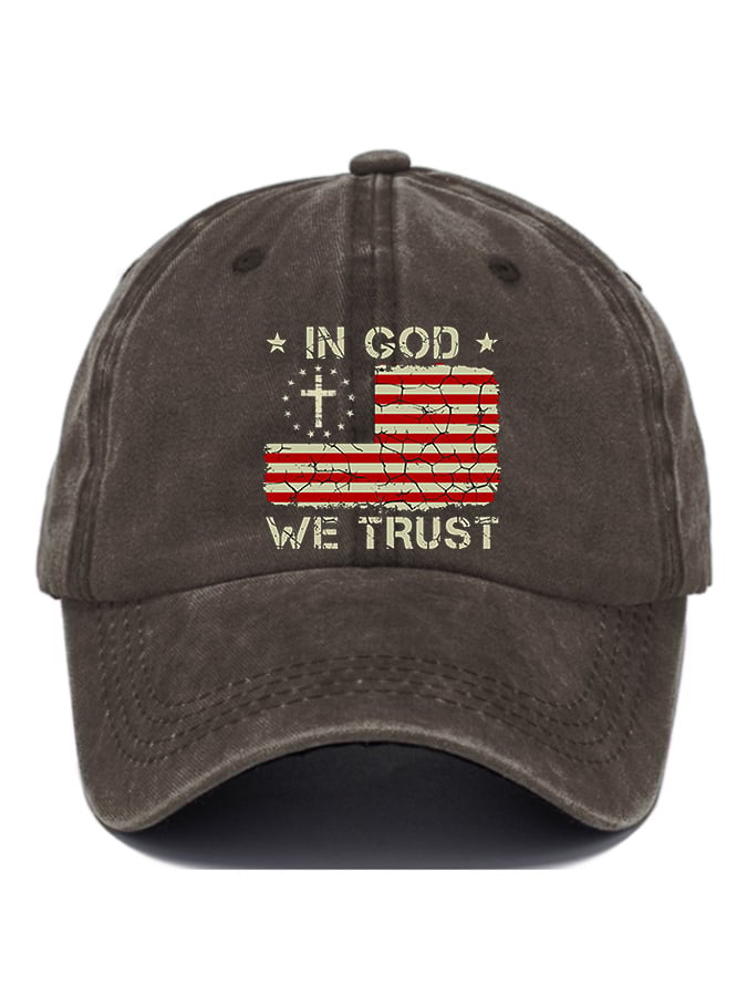 Casual In God We Trust Print Baseball Cap