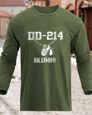 Men's DD214 Letter Necklace Printed Casual Top