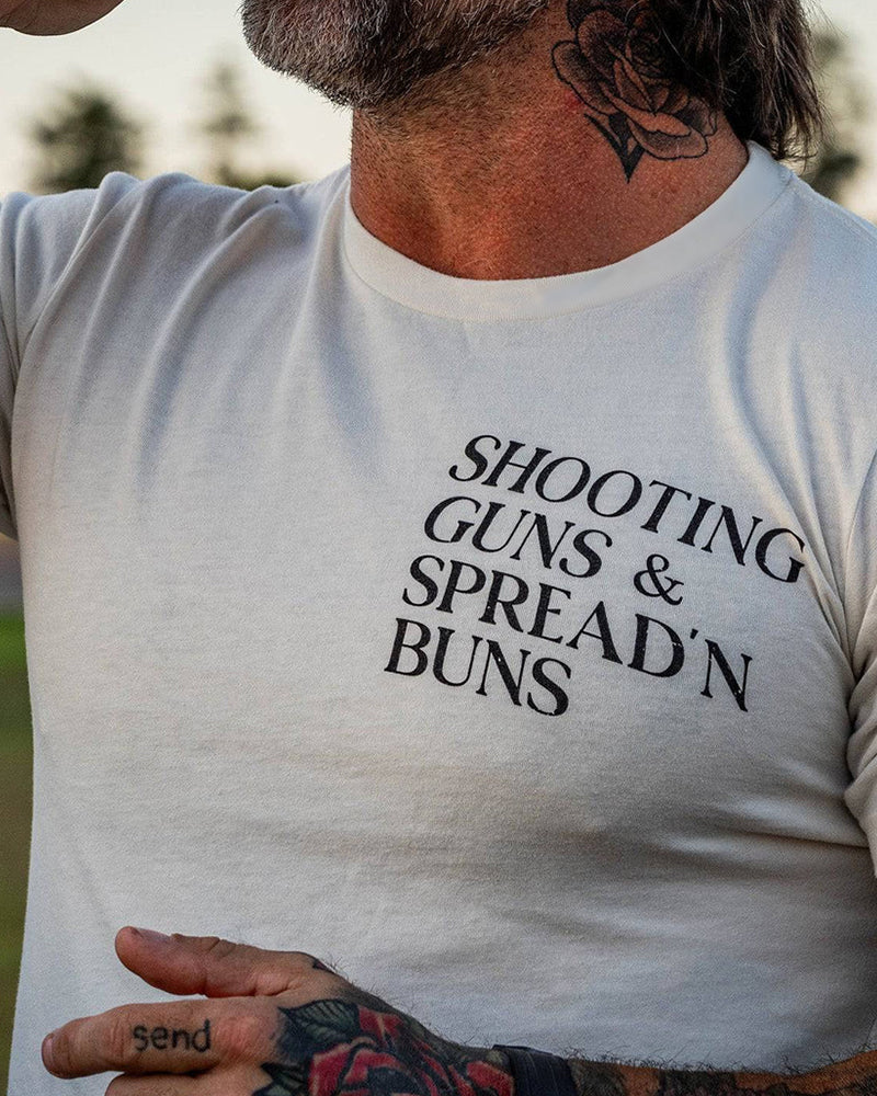 Men's Shooting Guns & Spread'n Buns T-Shirt