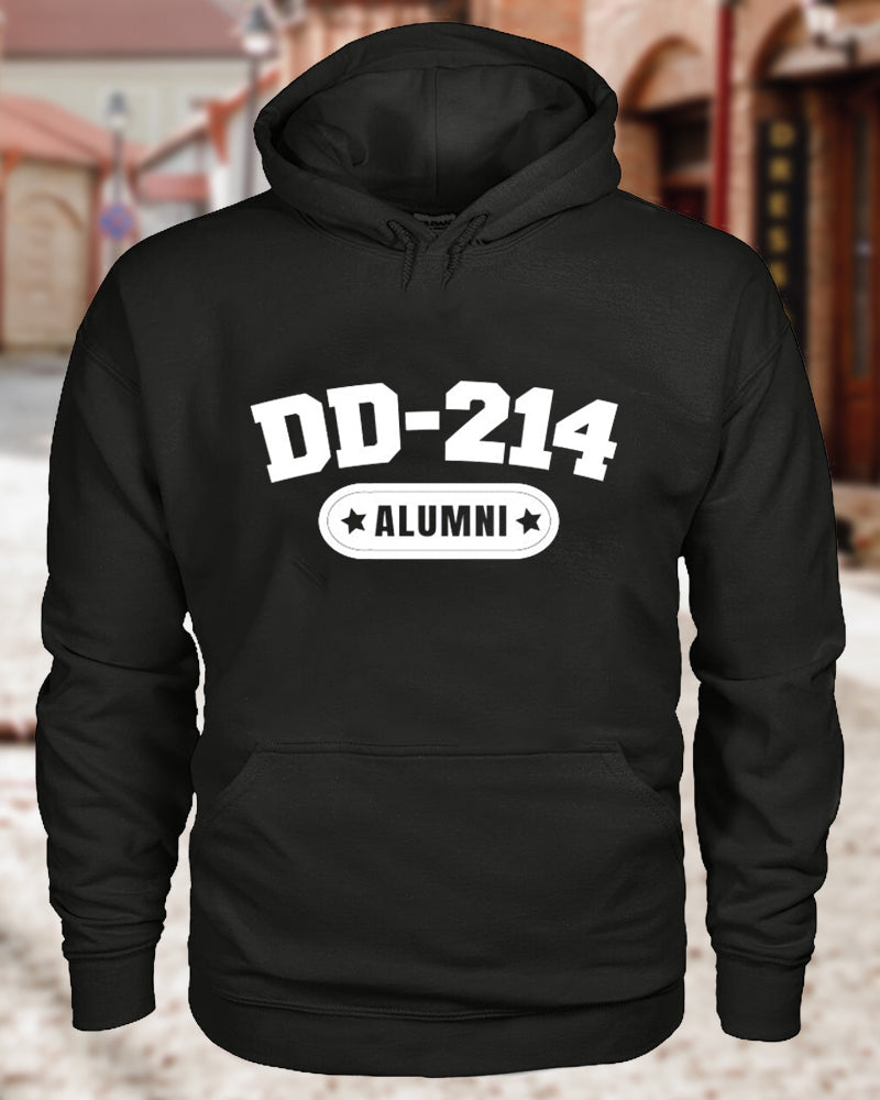 Men's DD-214 ALUMNI letter print hoodie