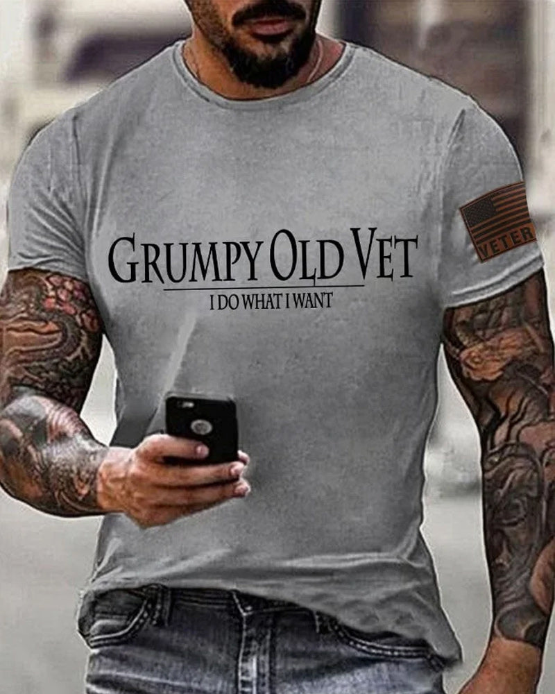 Men's American Veteran "I DO WHAT I WANT" Print T-Shirt