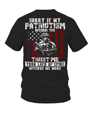 Men's SORRY IF MY PATRIOTISM OFFENDS YOU T-shirt