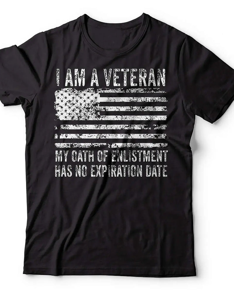 Men's Veteran T-Shirt US Military Army Veteran's Day Gift Tee Shirt