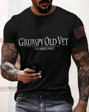 Men's American Veteran "I DO WHAT I WANT" Print T-Shirt