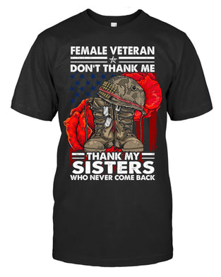 Female Veteran T shirt
