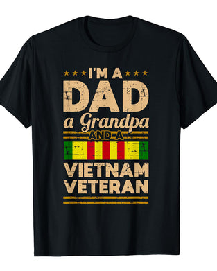 Men's Dad Grandpa Vietnam Veteran Vintage Shirt Gift T-Shirt