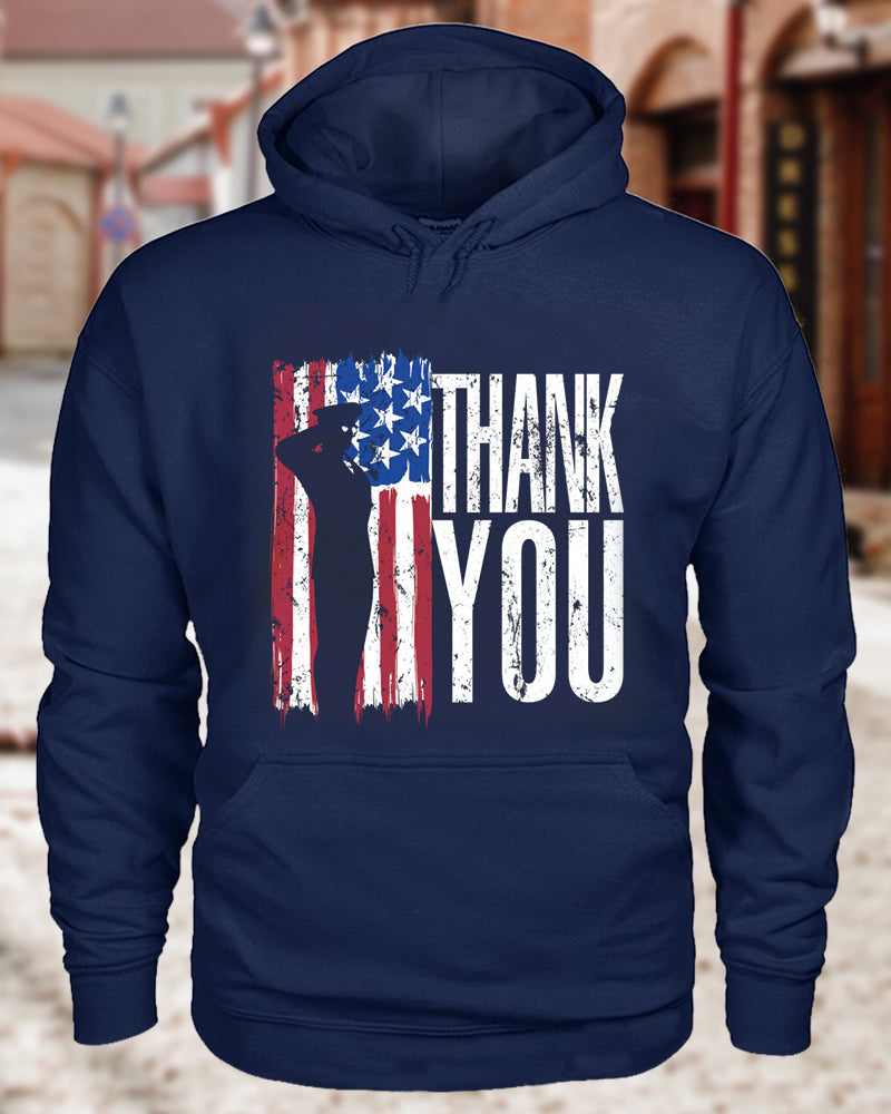 Men's THANK YOU Letter Printed Casual Hoodie