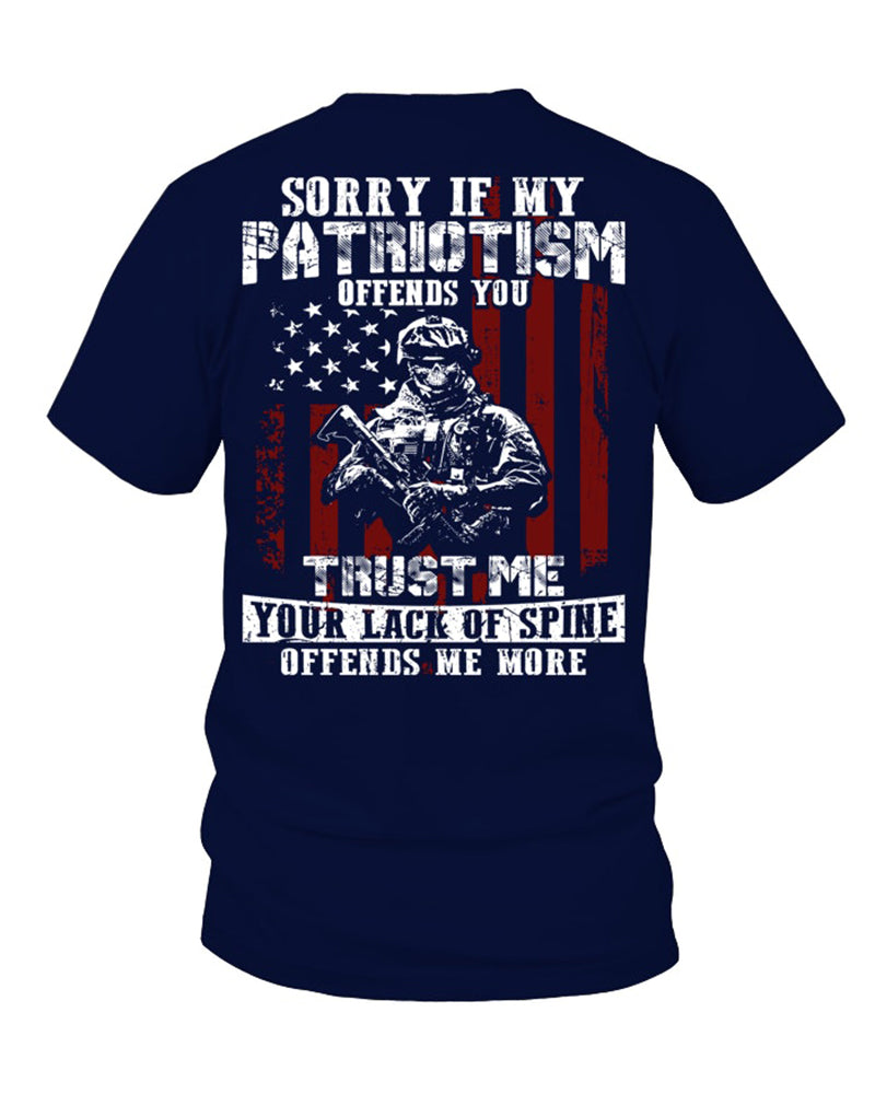 Men's SORRY IF MY PATRIOTISM OFFENDS YOU T-shirt