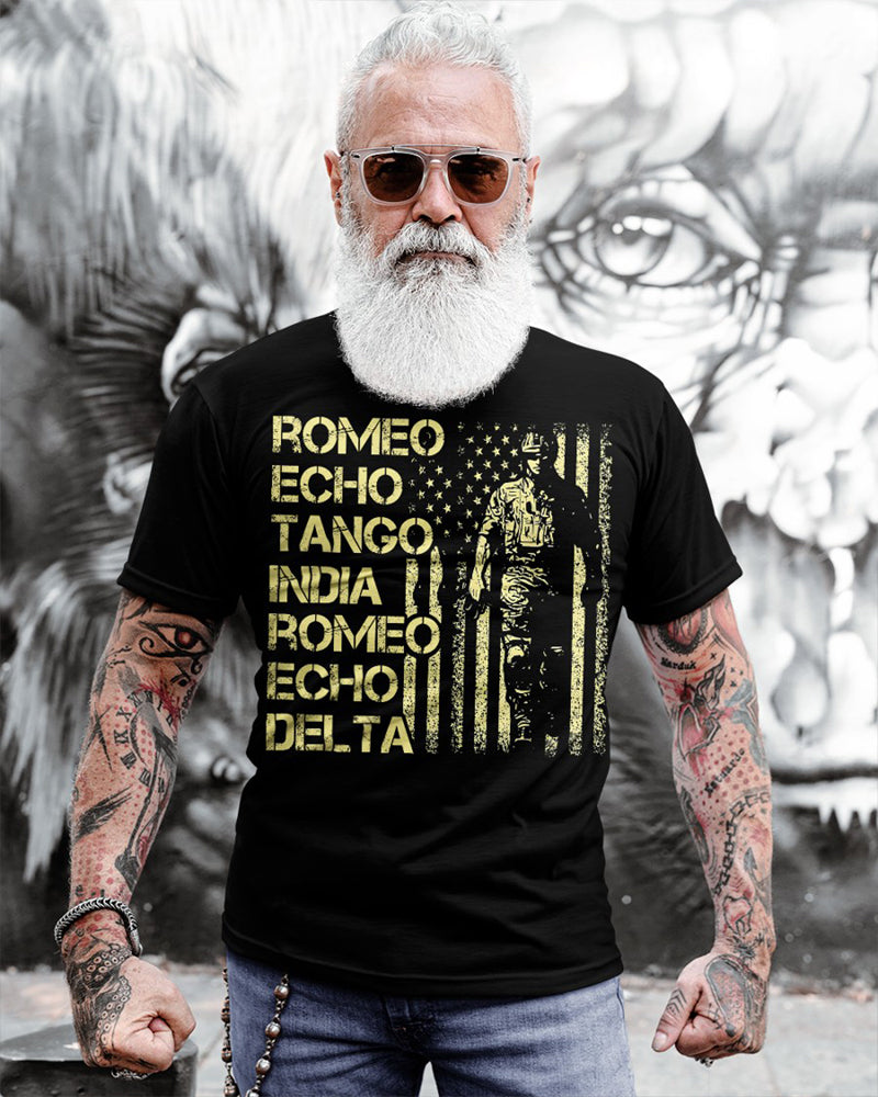 Men's Casual Letter Printed T-Shirt