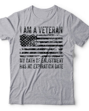 Men's Veteran T-Shirt US Military Army Veteran's Day Gift Tee Shirt