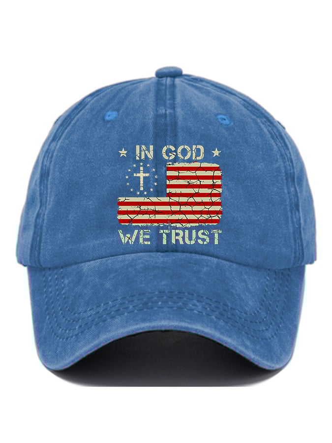 Casual In God We Trust Print Baseball Cap