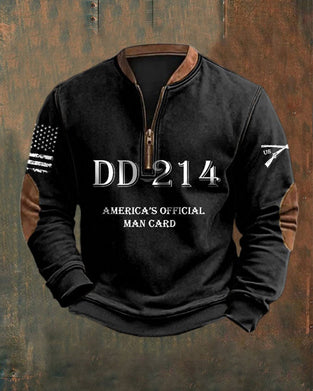 Men's DD214 America's Official Man Card Printed Sweatshirt