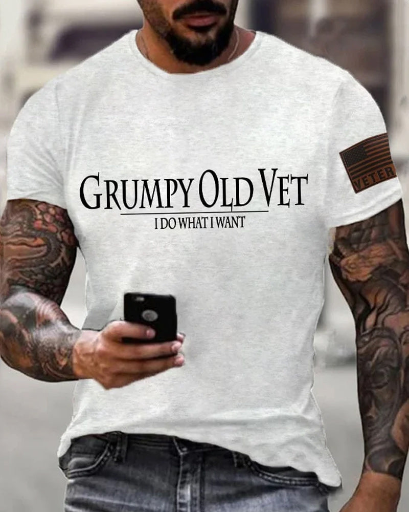 Men's American Veteran "I DO WHAT I WANT" Print T-Shirt