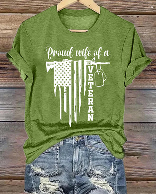 Women's Proud Wife Of a Veteran Shirt